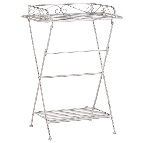 Sidobord ANCUD Metall Vit