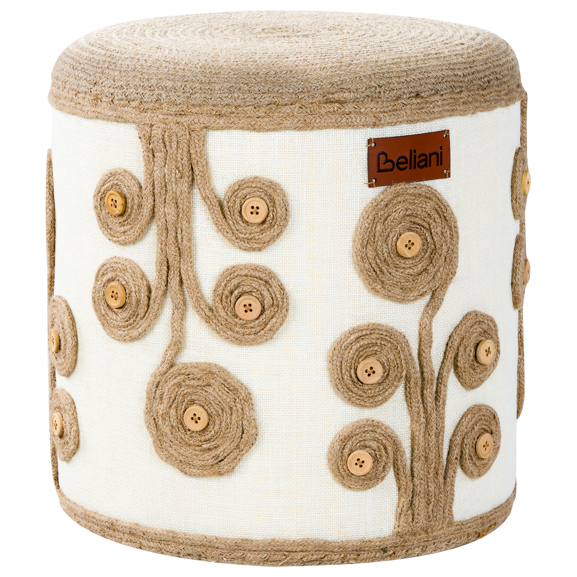 Sittpuff DIMAN Jute Vit