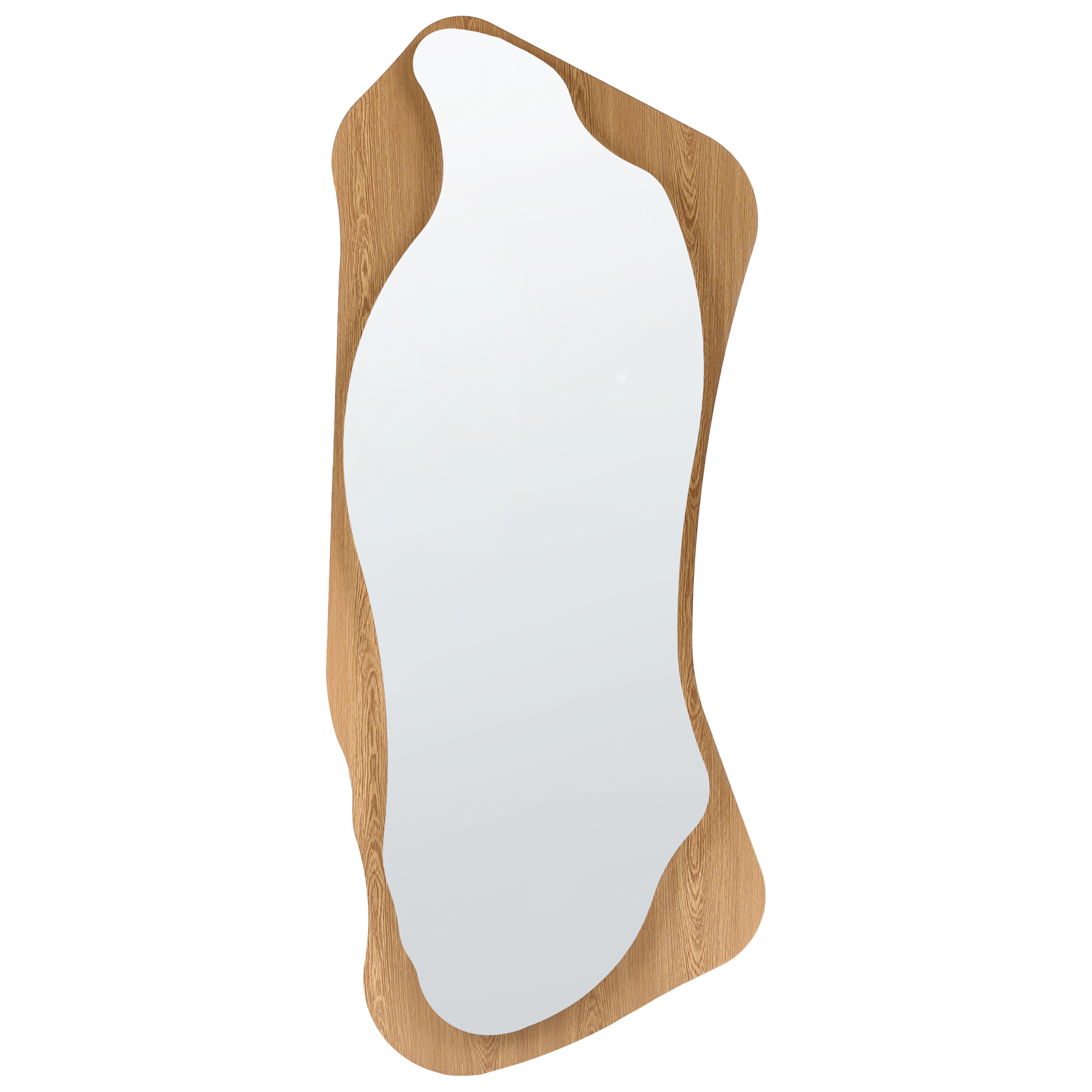 Väggspegel LAMBLORE 58 cm 171 cm Ljusbrun LED