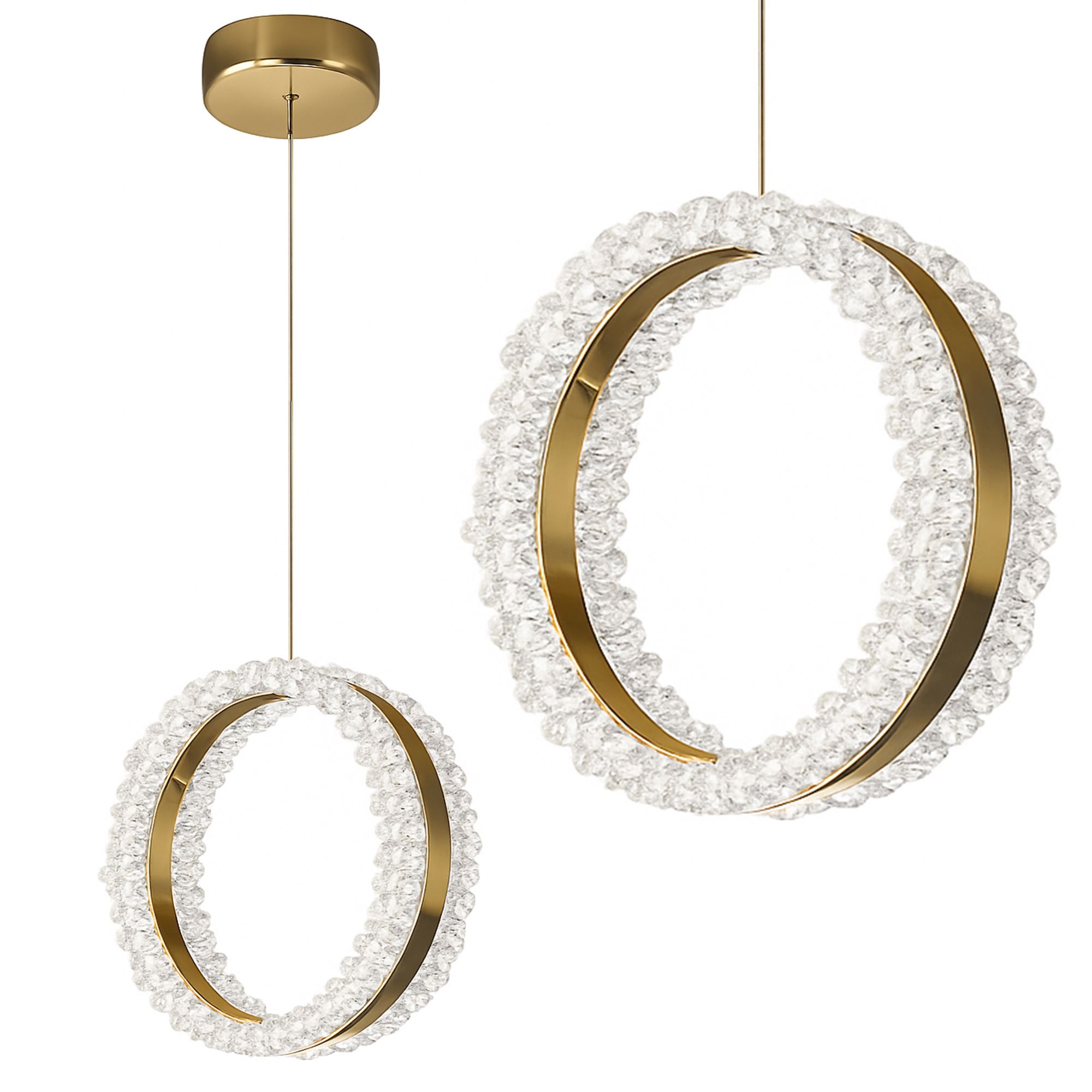 TOOLIGHT hängande taklampa LHJ098-CP LED Guld 19x6x19cm