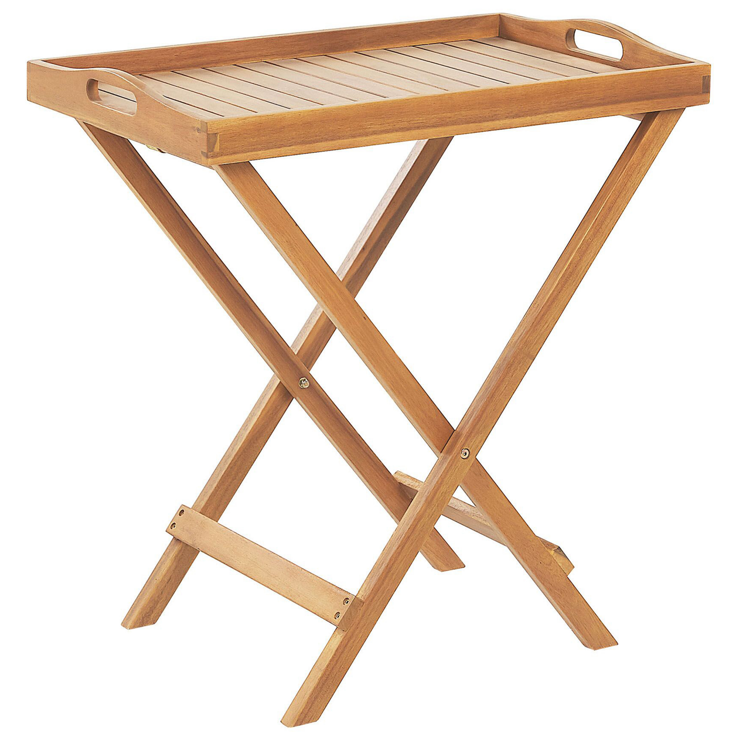 Sidobord för trädgården JAVA Fällbar Akaciaträ Ljusbrun