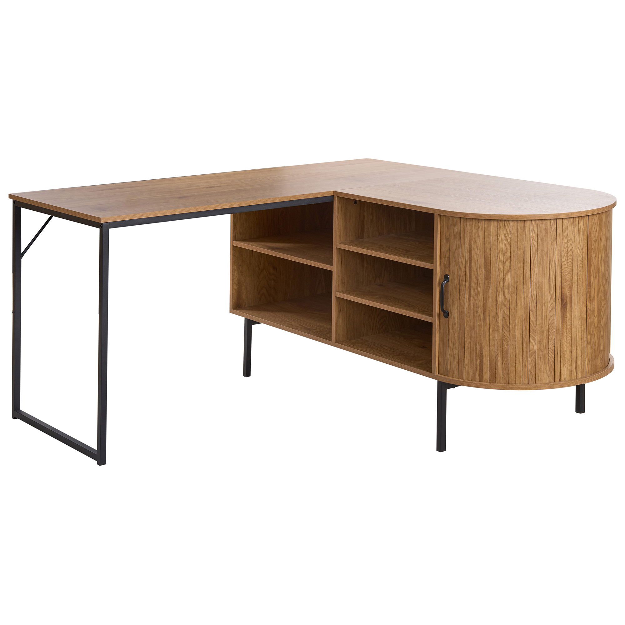 Hörnskrivbord SOLARI 140 cm 140 cm Ljusbrun