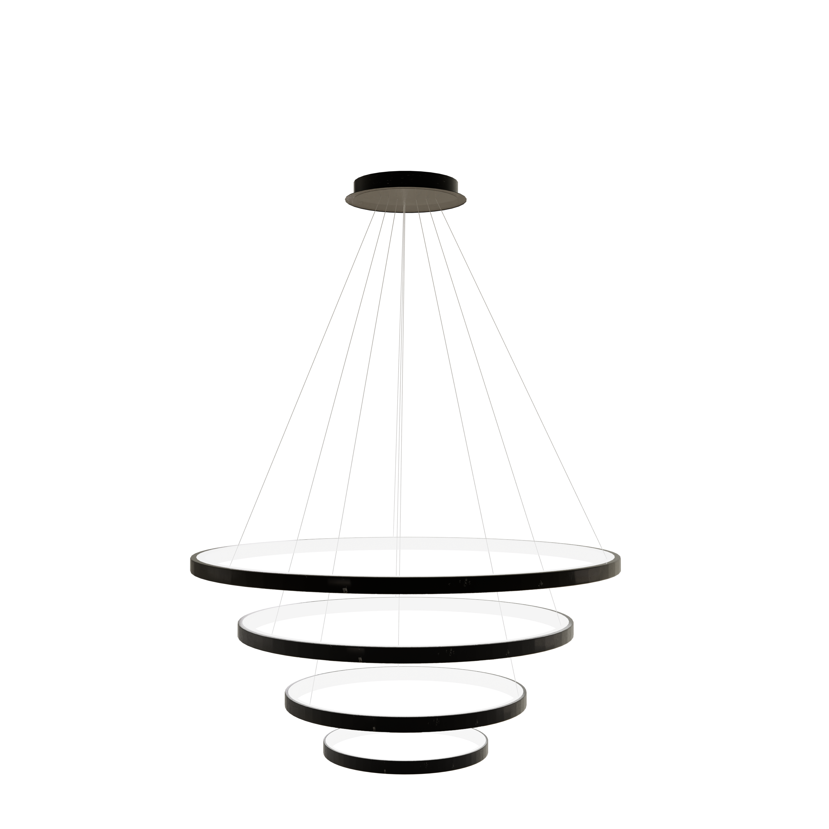 TOOLIGHT hängande taklampa LHJ014-CP4 BLACK Svart 120x120x30cm