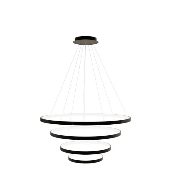 TOOLIGHT hängande taklampa LHJ014-CP4 BLACK Svart 120x120x30cm