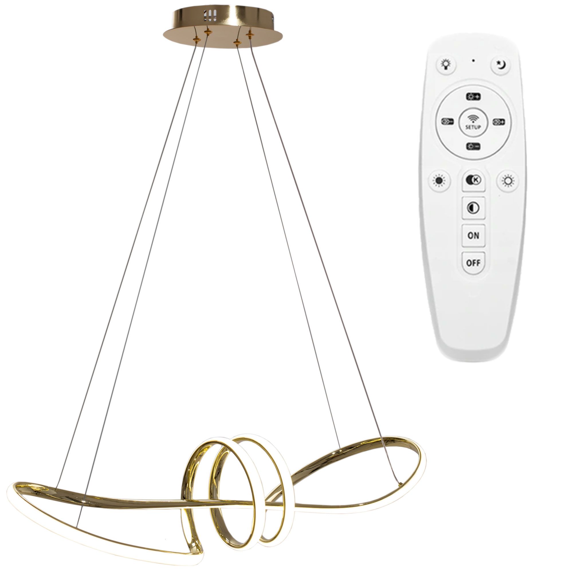TOOLIGHT hängande taklampa LED APP824-CP LONG Guld 25x73x95cm