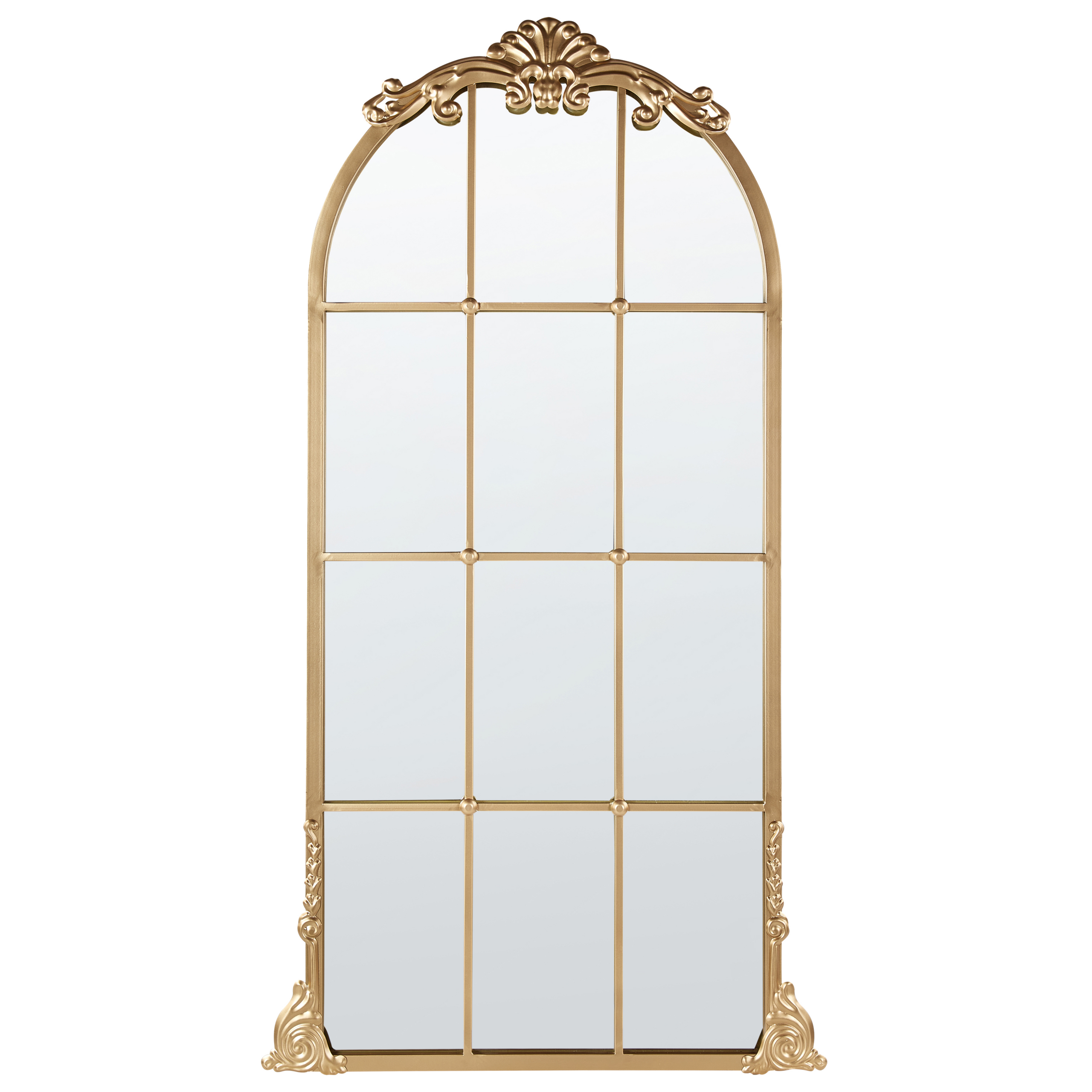 Väggspegel NOIDAN 66 cm 124 cm Metall Guld