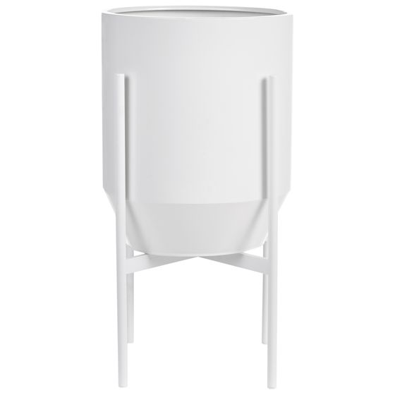Upphöjd växtkruka HYBRIDUM 33 cm Metall Vit