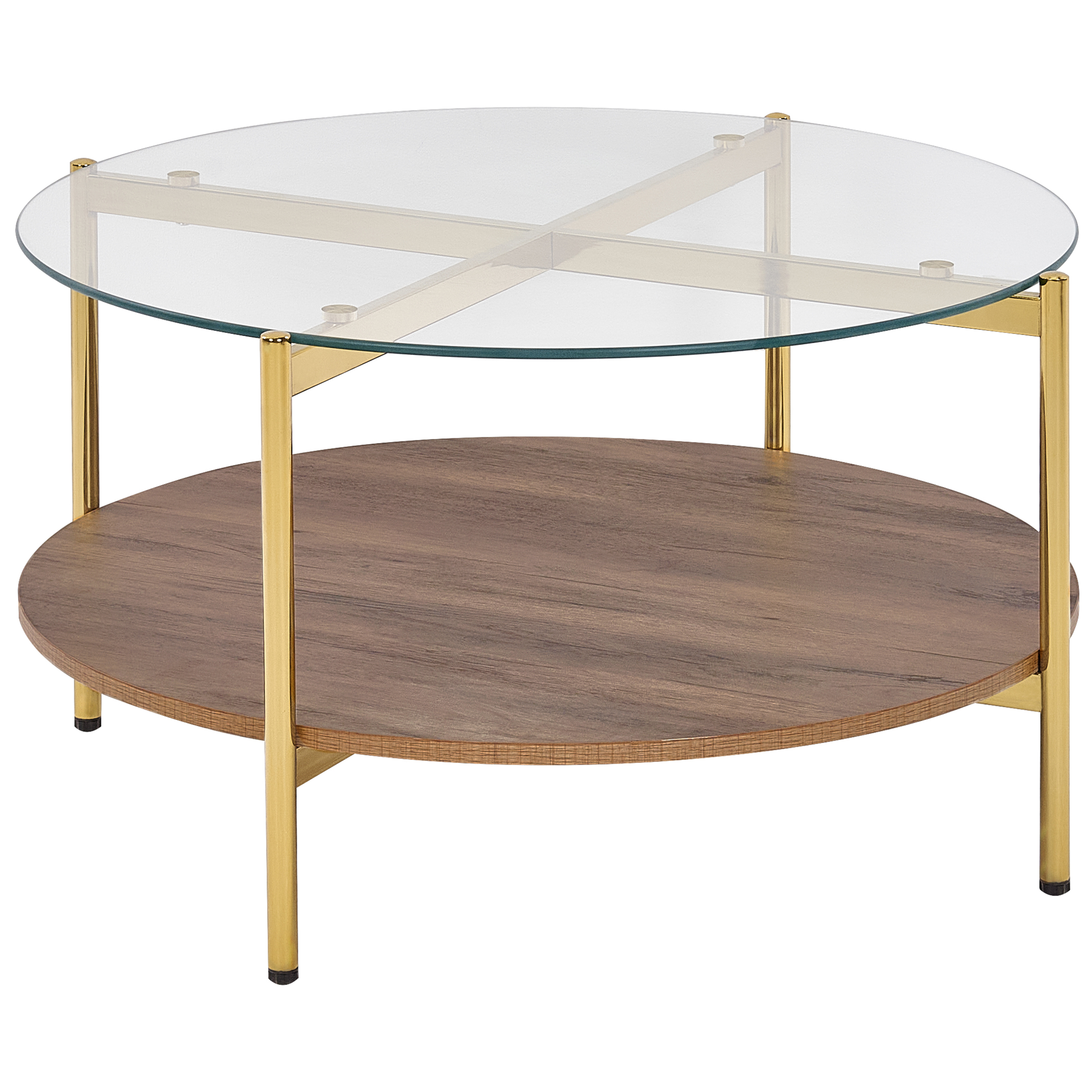 Soffbord LOVELL Härdat glas Guld