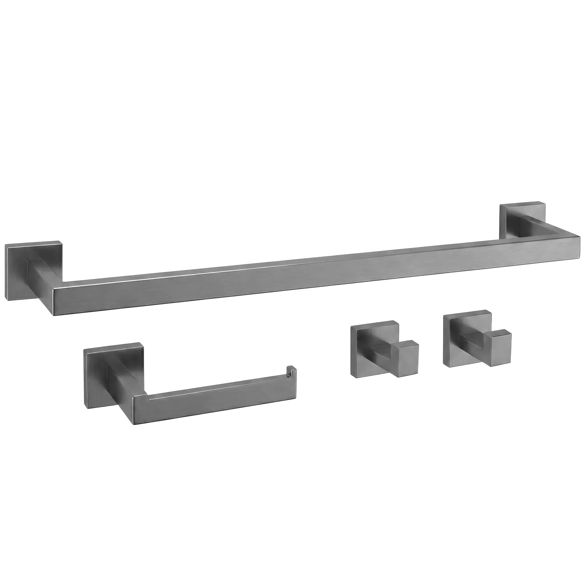 REA Set Med Badrumskrokar Rio 4 pieces Titan, 10x10x10cm