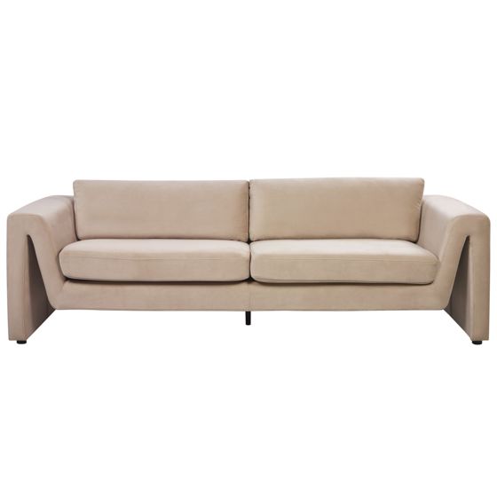 Soffa 3-sits MAUNU Sammet Mörkbeige