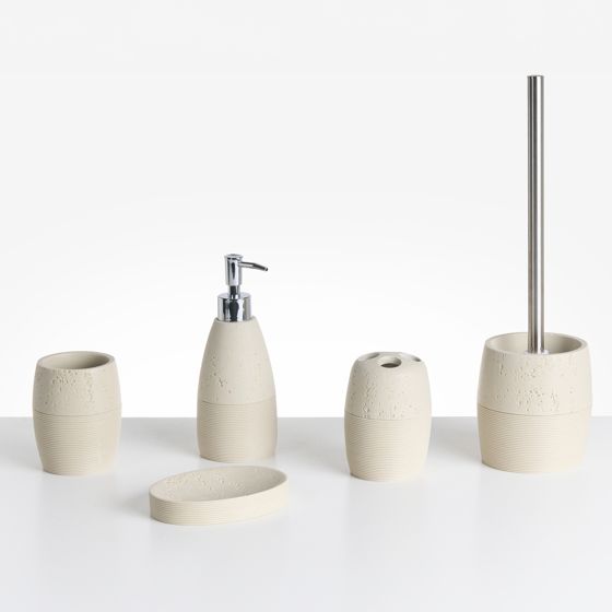 Set med badrumstillbehör i 5 delar YARAPA Ljusbeige