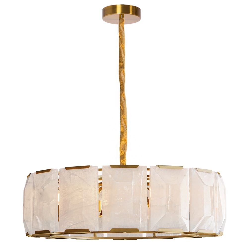 TOOLIGHT hängande taklampa APP1797-8CP Borstat guld 60x60x16,5cm