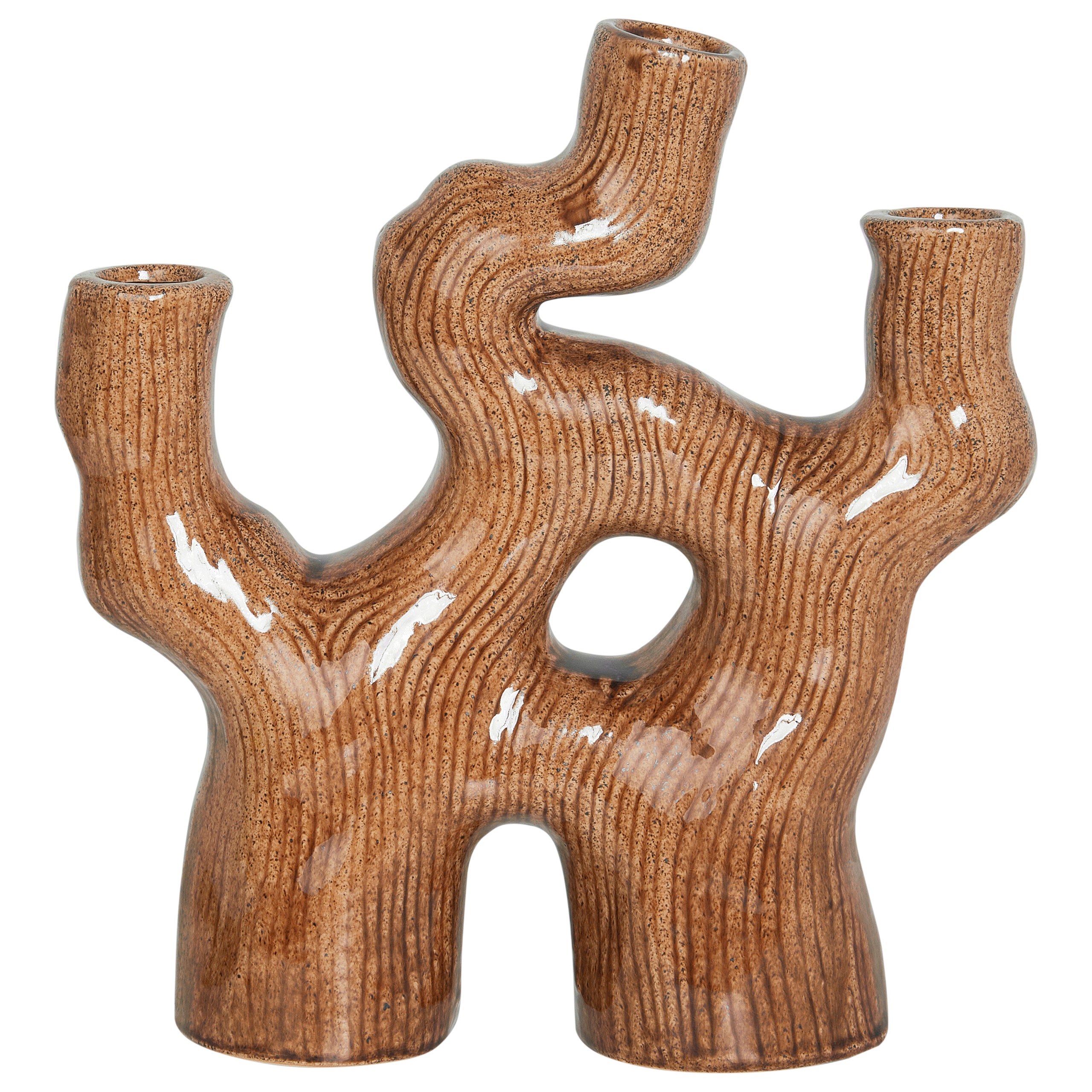 Blomvas BARBUS 31 cm Stengods Brun