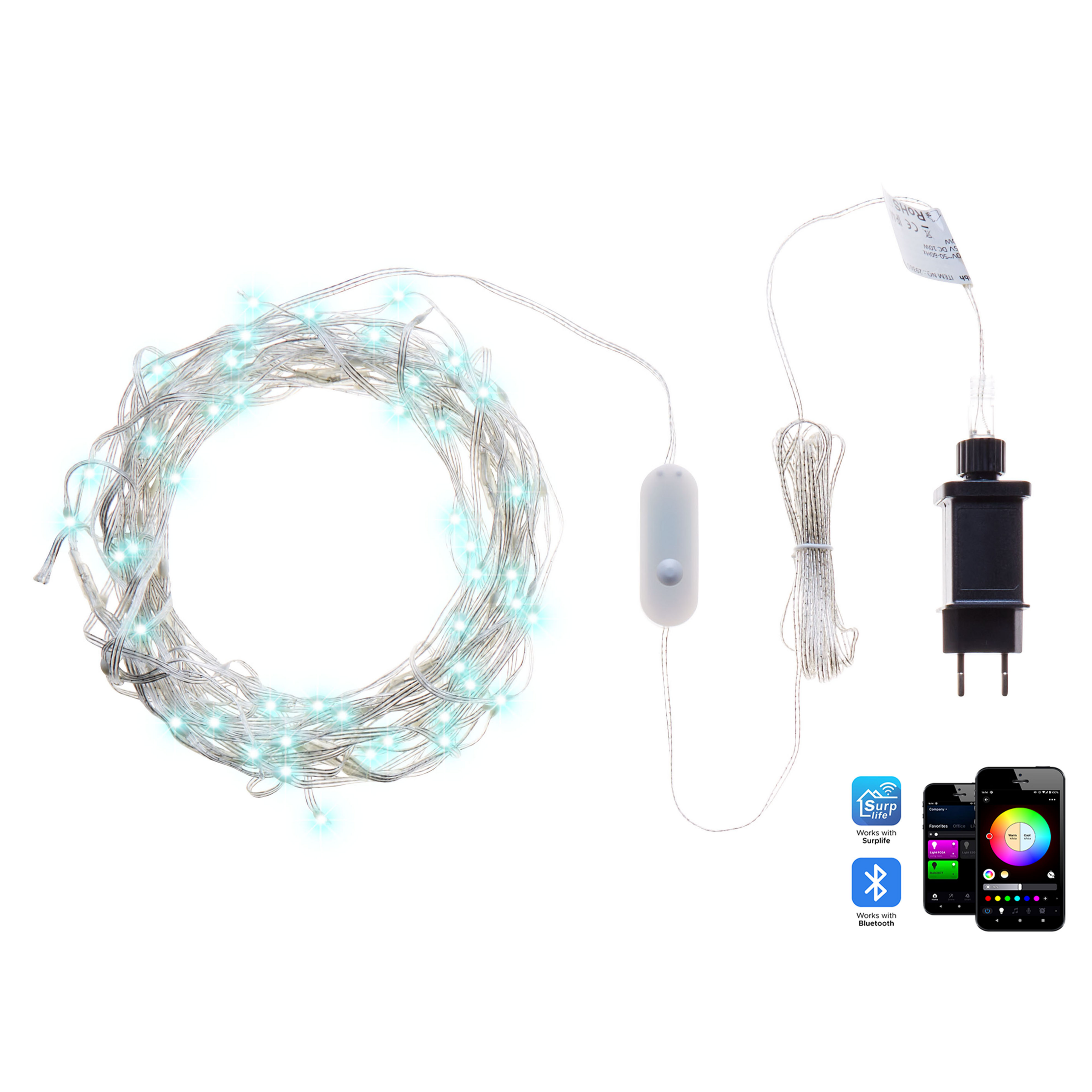 Ljusridå Smart LED med app KULUSUK 150 x 320 cm Flerfärgad