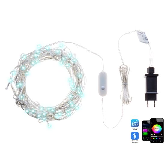 Ljusridå Smart LED med app KULUSUK 150 x 320 cm Flerfärgad