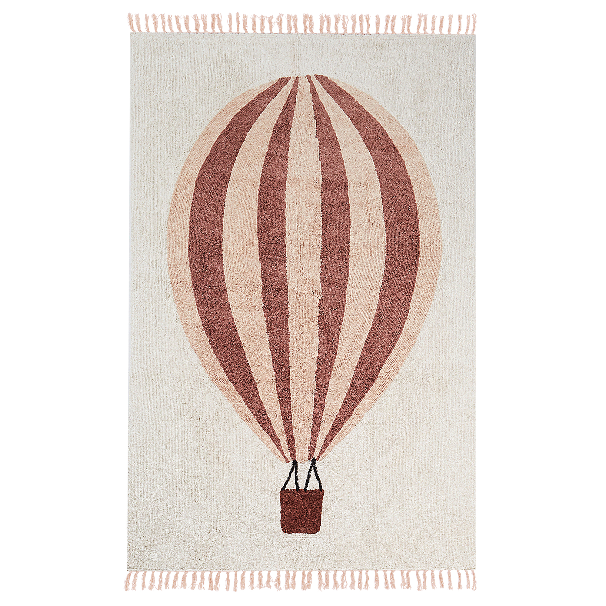 Barnmatta BAZALETI Ljusbeige 140 x 200 cm Bomull