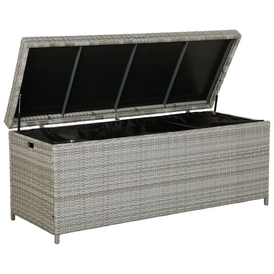 Förvaringslåda MODENA 158 cm 63 cm Konstrotting Grå