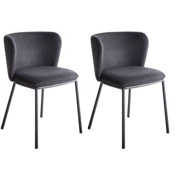 Set med 2 matstolar MINA Svart