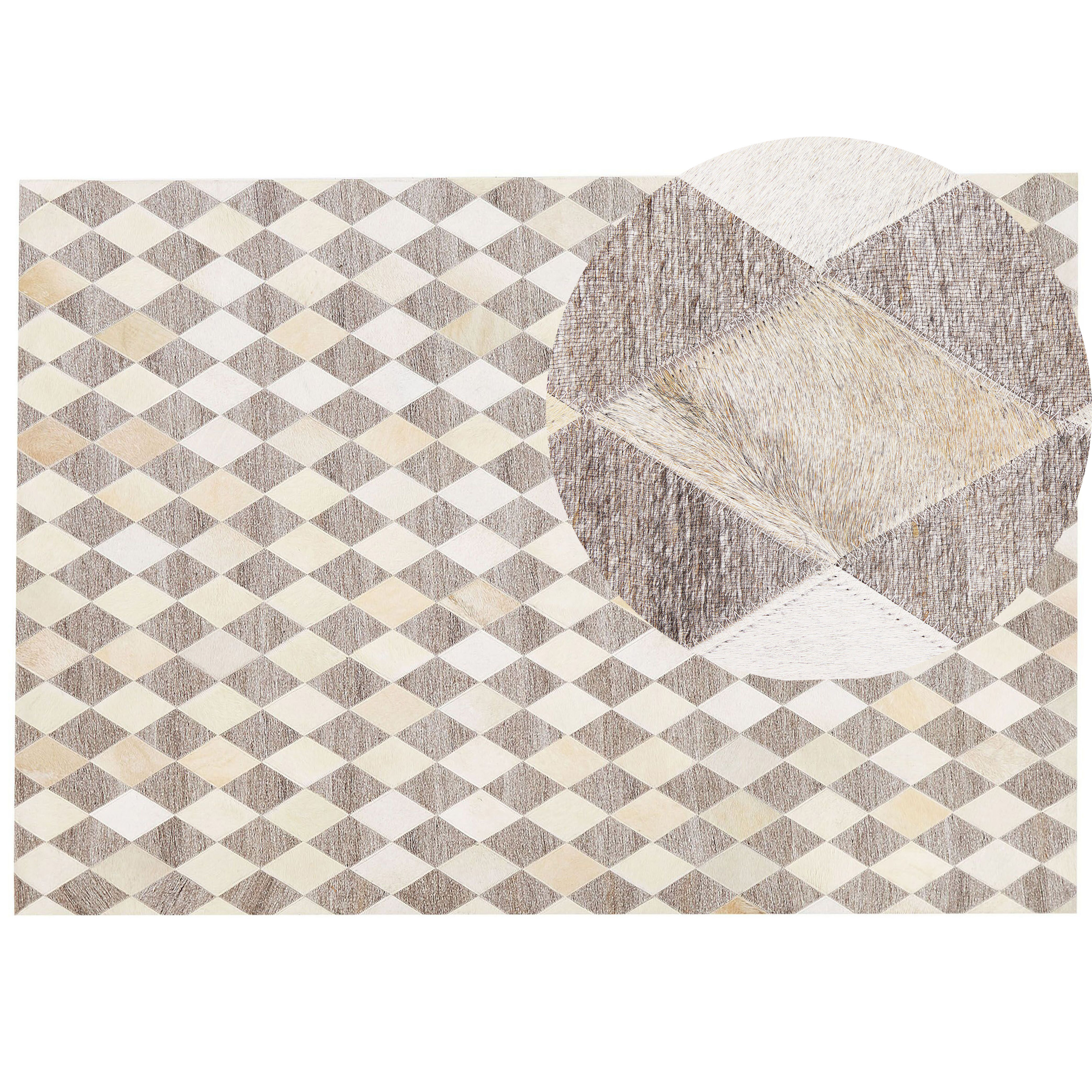 Matta SESLICE Beige 160 x 230 cm Läder