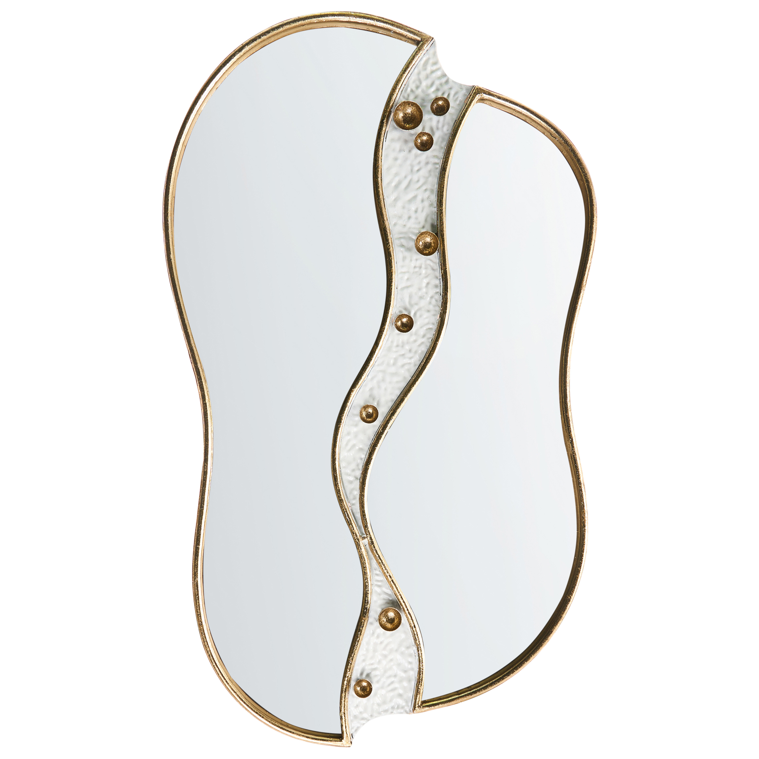Väggspegel TAWLEY 45 cm 76 cm Metall Guld