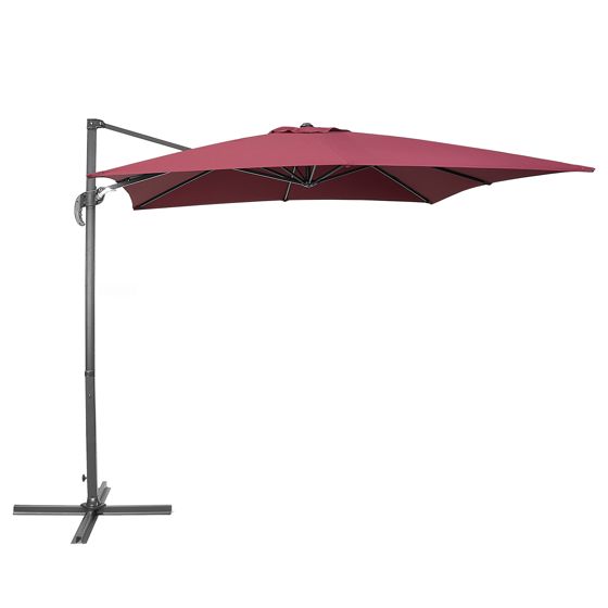 Frihängande parasoll 250 cm MONZA Vinröd