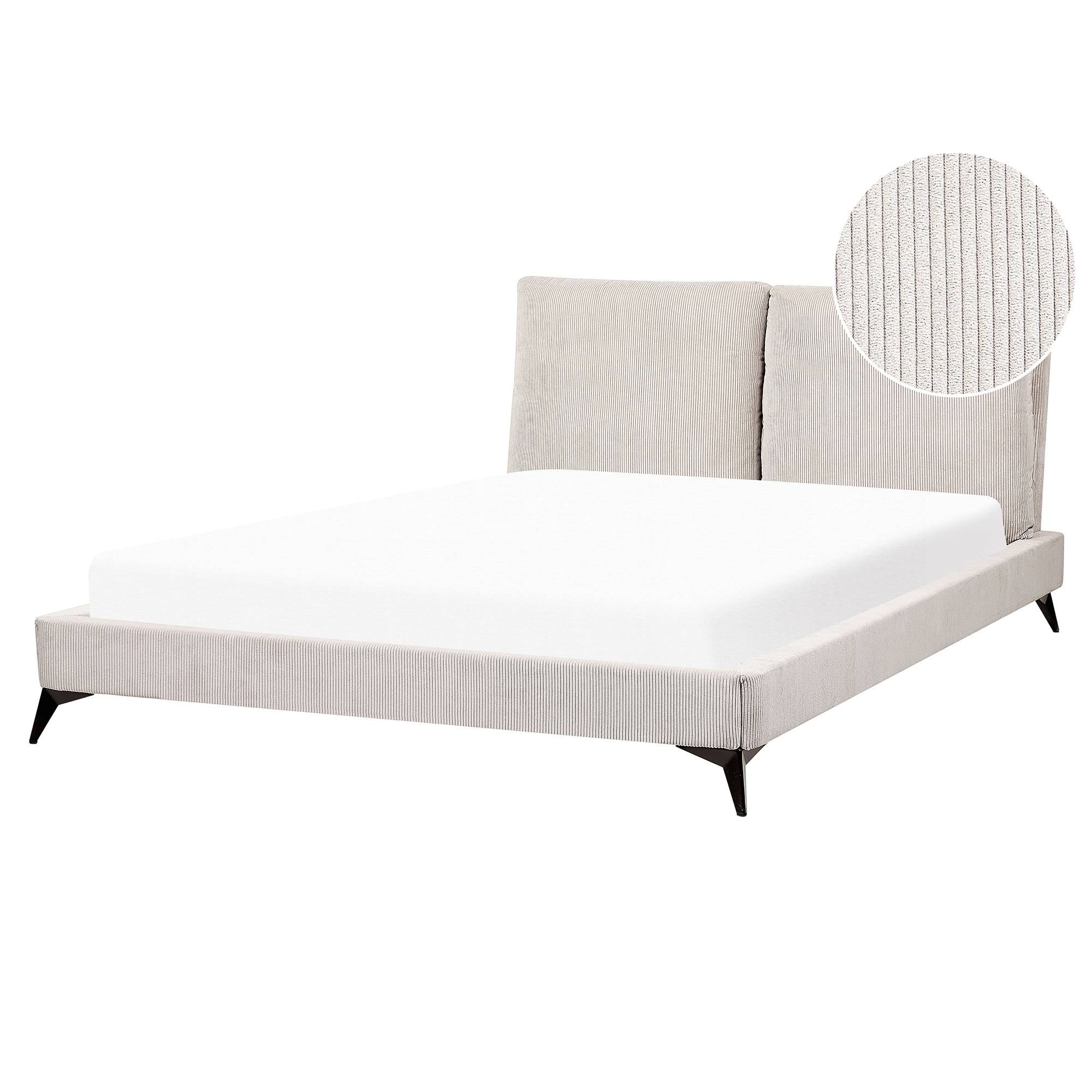 Säng med lamellram Manchester MELLE 160 x 200 cm Ljusbeige