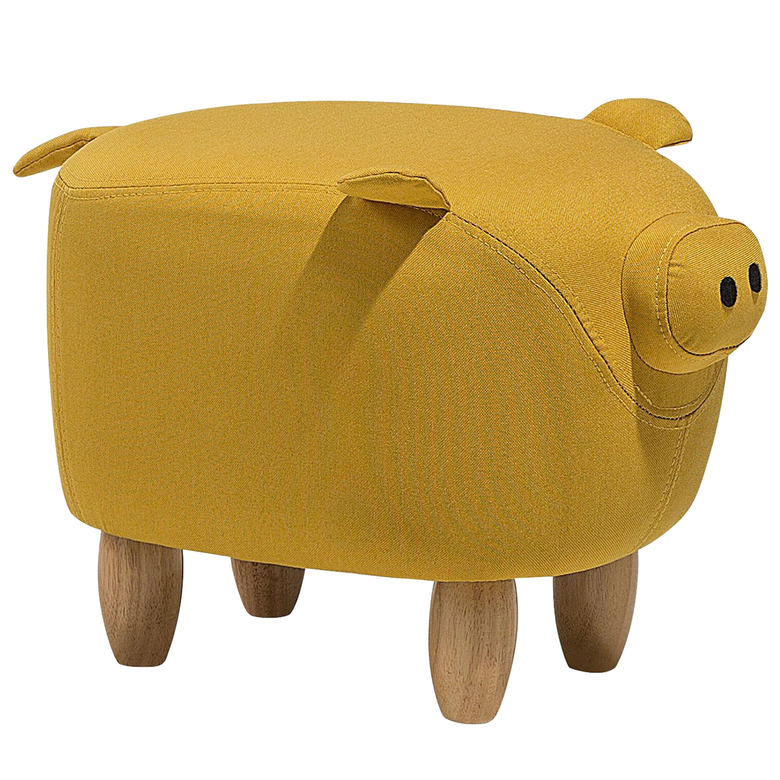 Djurpuff PIGGY Gris Gul