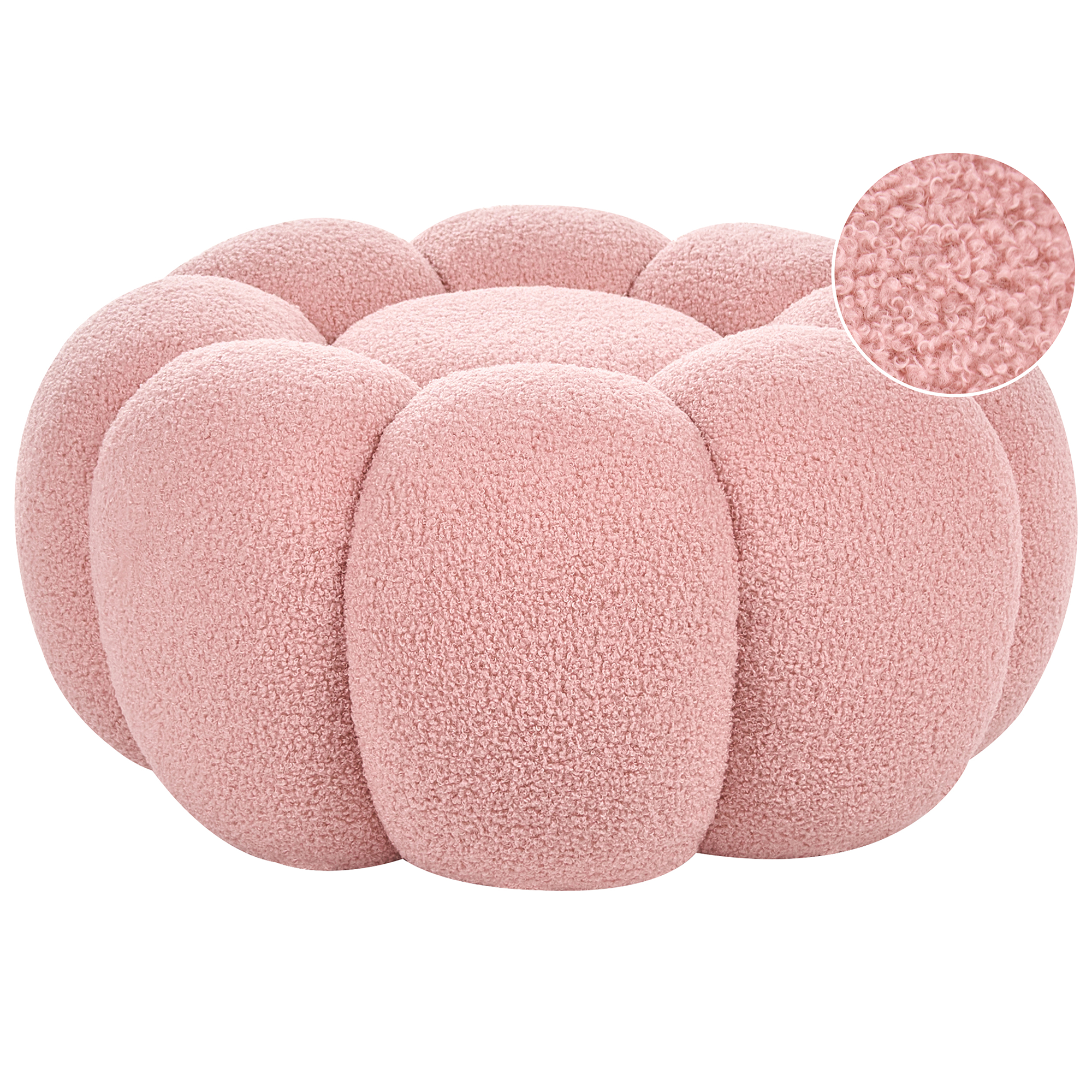 Sittpuff BEAUFORT Bouclé Rosa