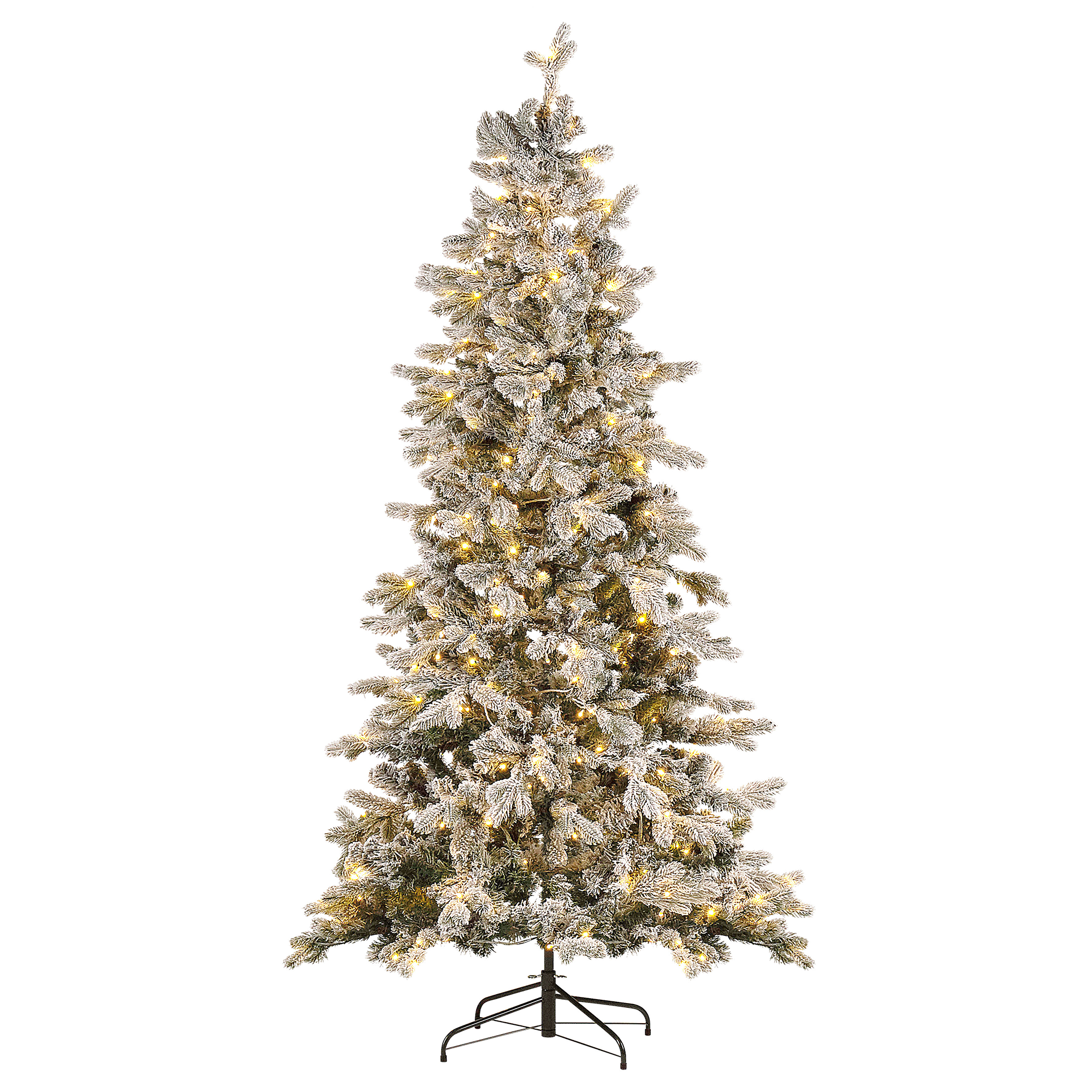 Snöklädd konstgjord julgran LED TATLOW 210 cm Grön