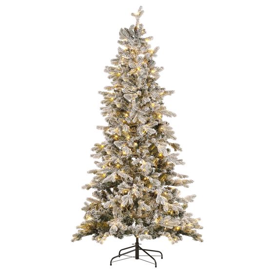 Snöklädd konstgjord julgran LED TATLOW 210 cm Grön