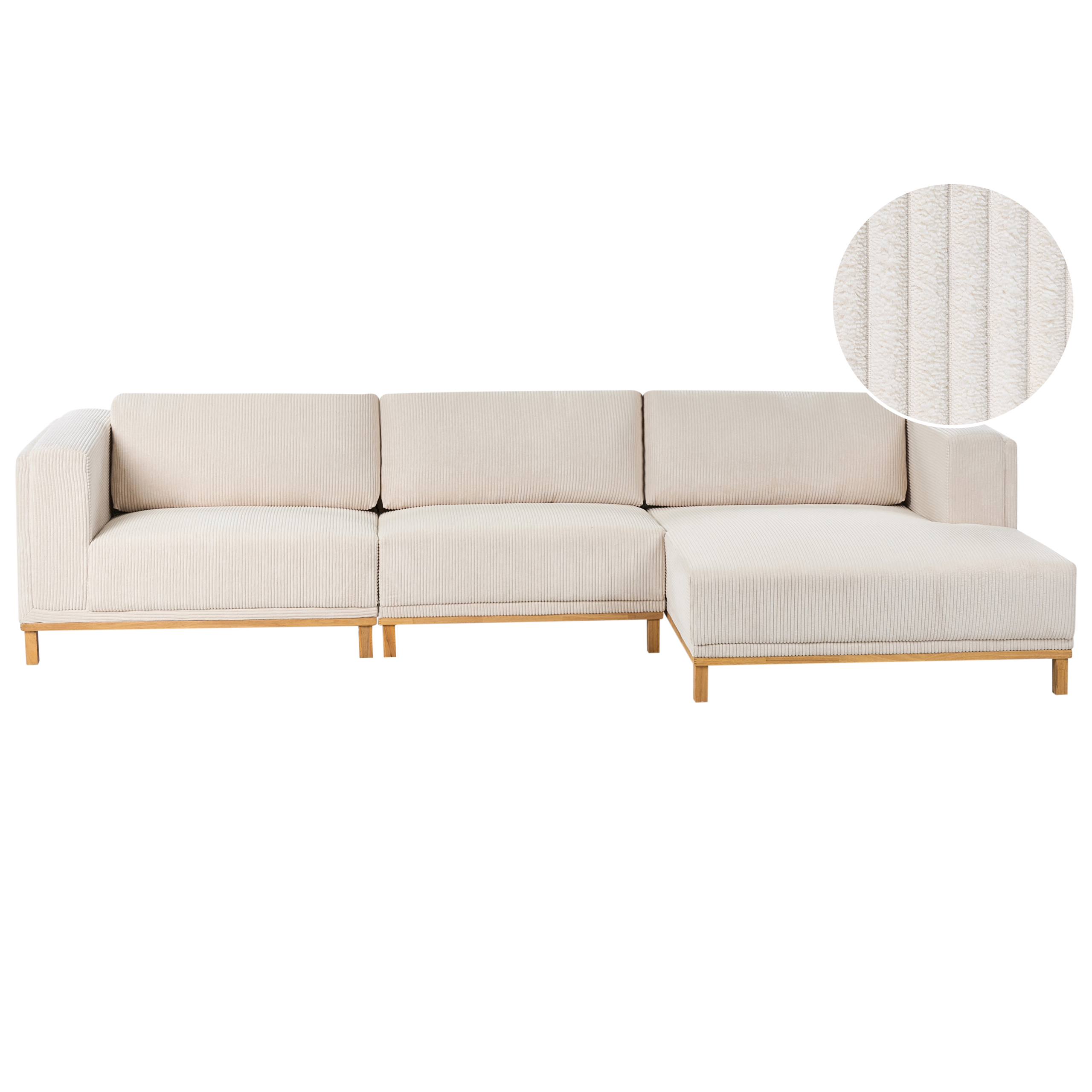 Hörnsoffa 5-sits VENG Manchester Ljusbeige Vänstervänd