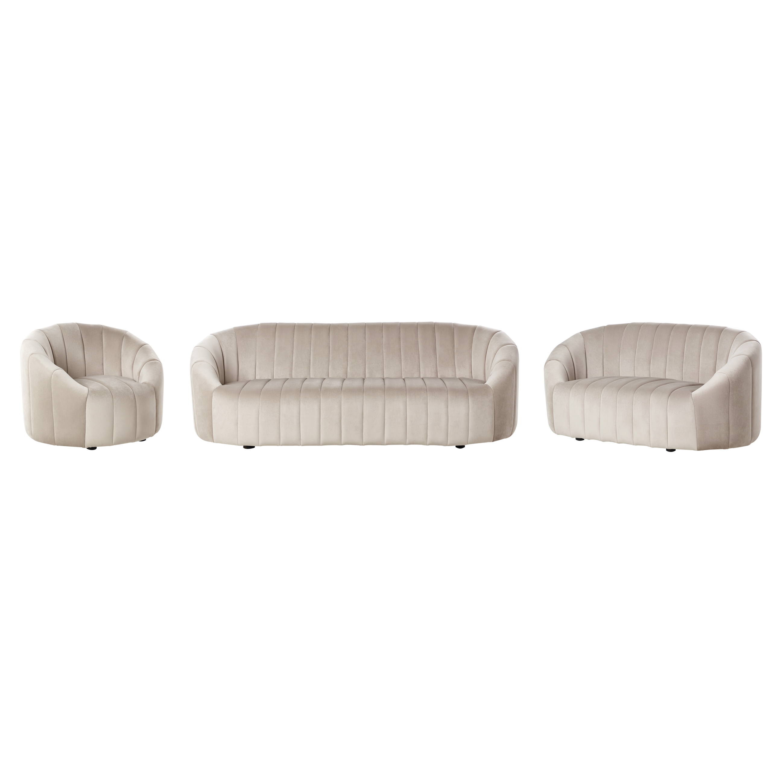 Soffgrupp 6-sits MALUNG Sammet Beige