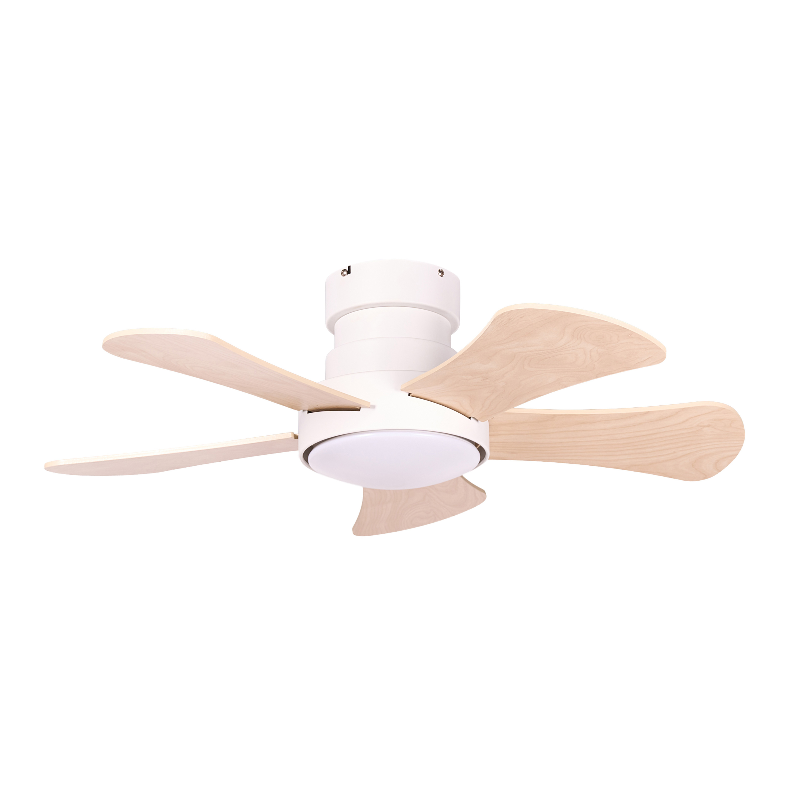 Takfläkt med lampa BIVENS med fjärrkontroll LED Ljusbeige