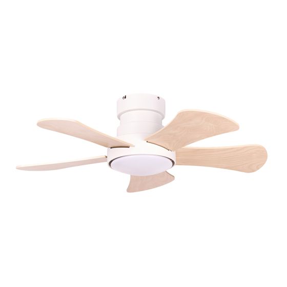 Takfläkt med lampa BIVENS med fjärrkontroll LED Ljusbeige