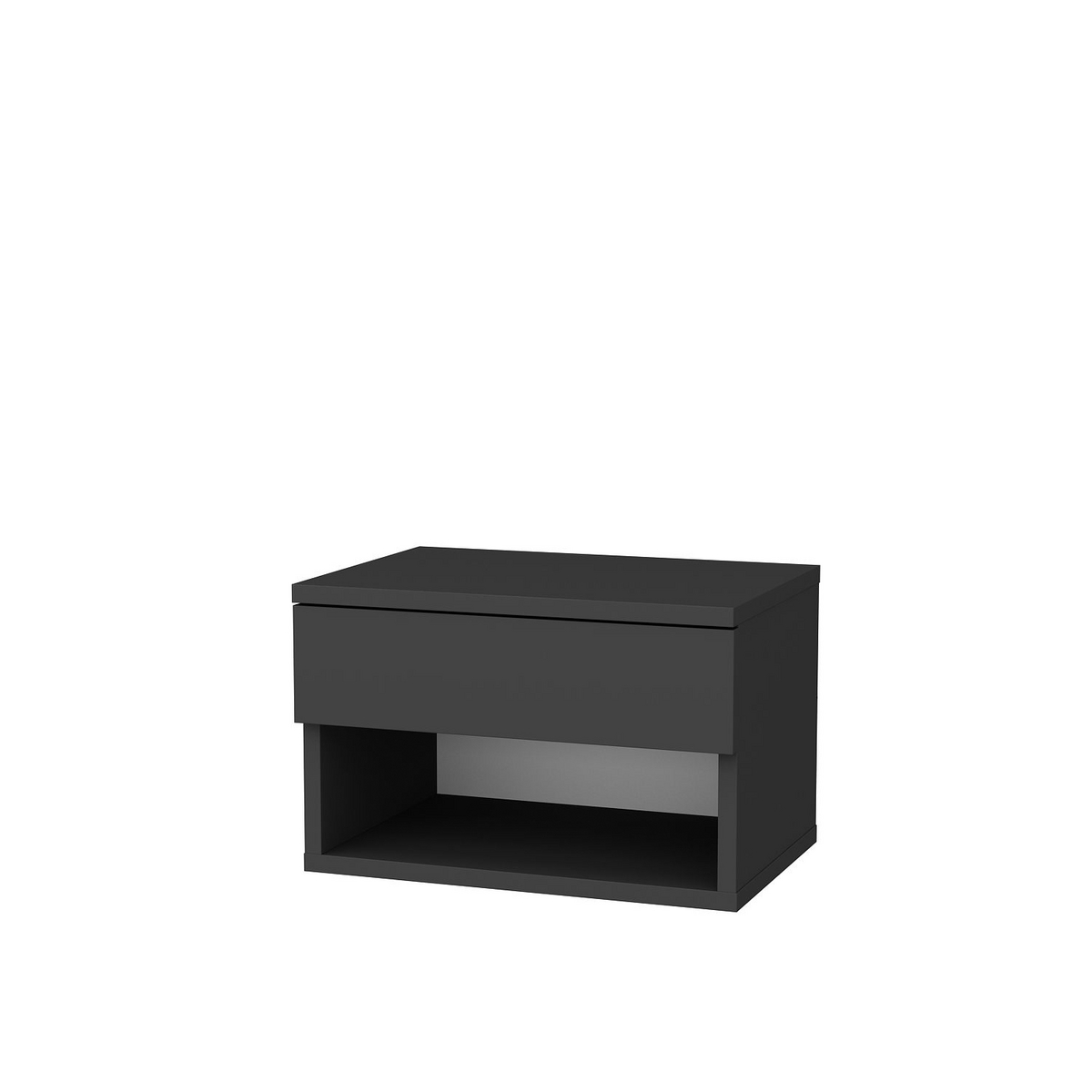 Norda Design Modernt nattduksbord, 44,6 cm x 29 cm x 31,9 cm | 100% melaminbelagt, 18 mm tjockt | Stilrent och funktionellt