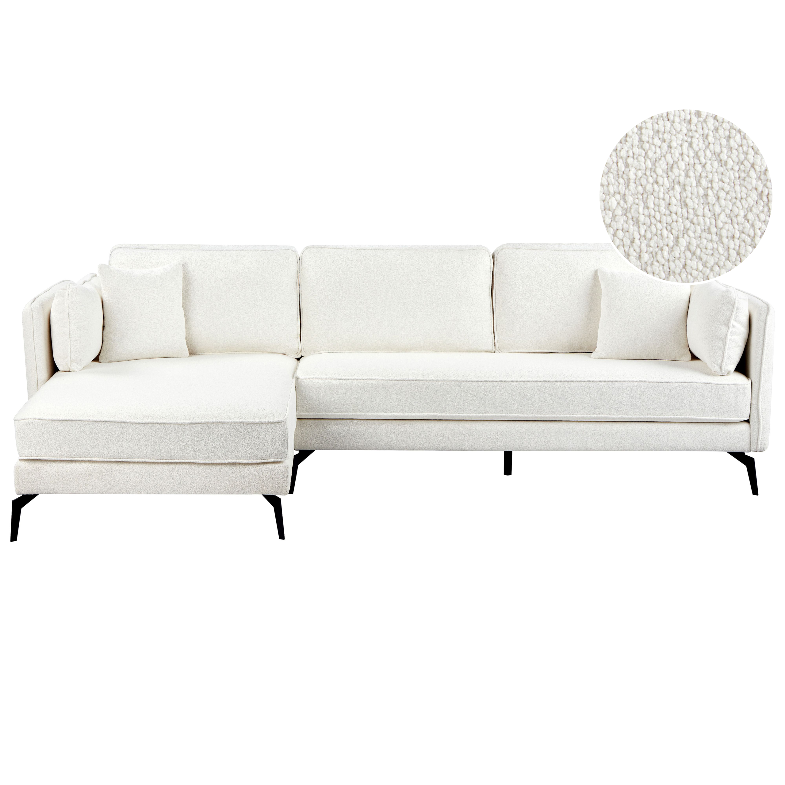 Hörnsoffa 3-sits ALTAN Bouclé Off-White Högervänd