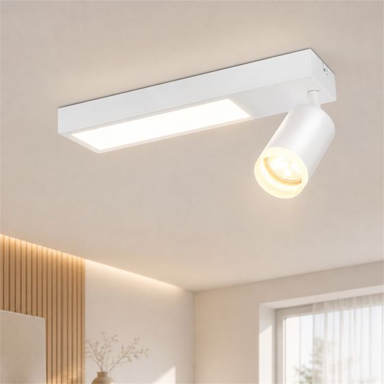 NETTLIFE Takspotlight 1 lampa GU10 för sovrum 3000k 20W svart kökslampa varmvit justerbar för sovrum kök