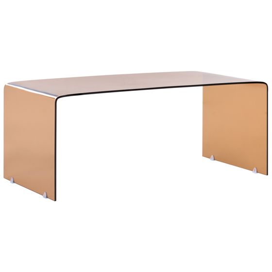 Soffbord KENDALL Härdat glas Brun