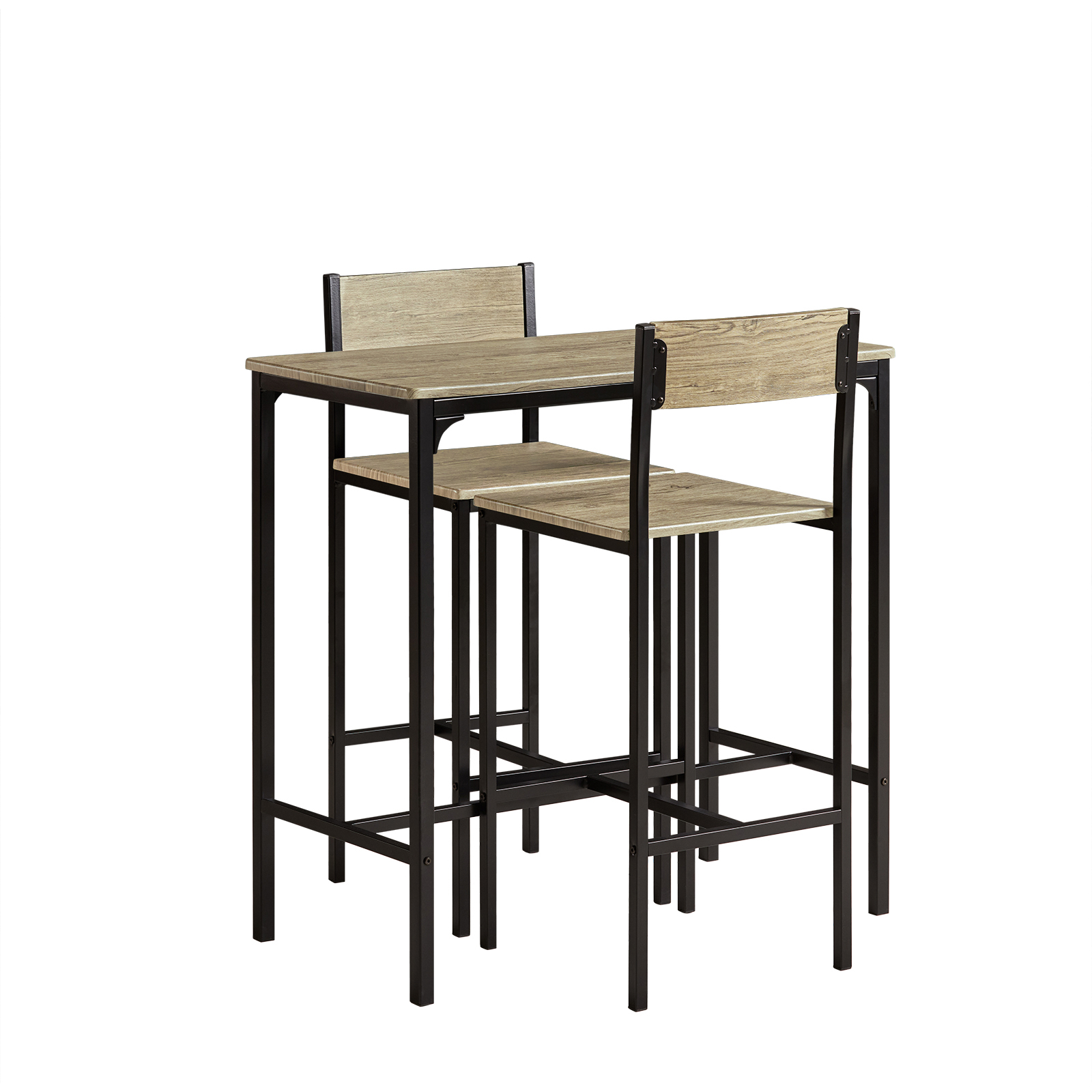 SoBuy OGT03 barbord set 3 delar bistrobord balkongmöbler bistromöbler matbord