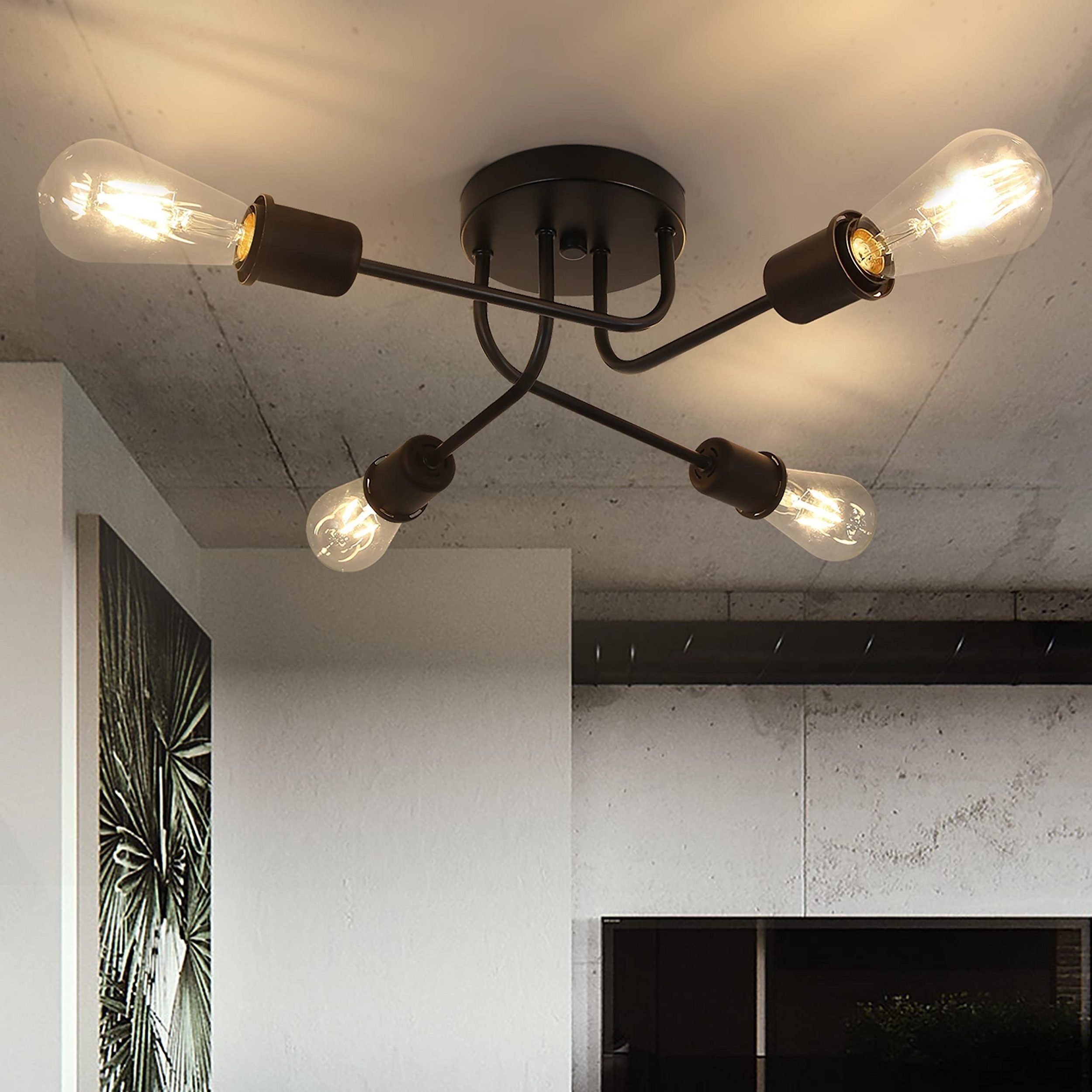 NETTLIFE Taklampa, svart metall