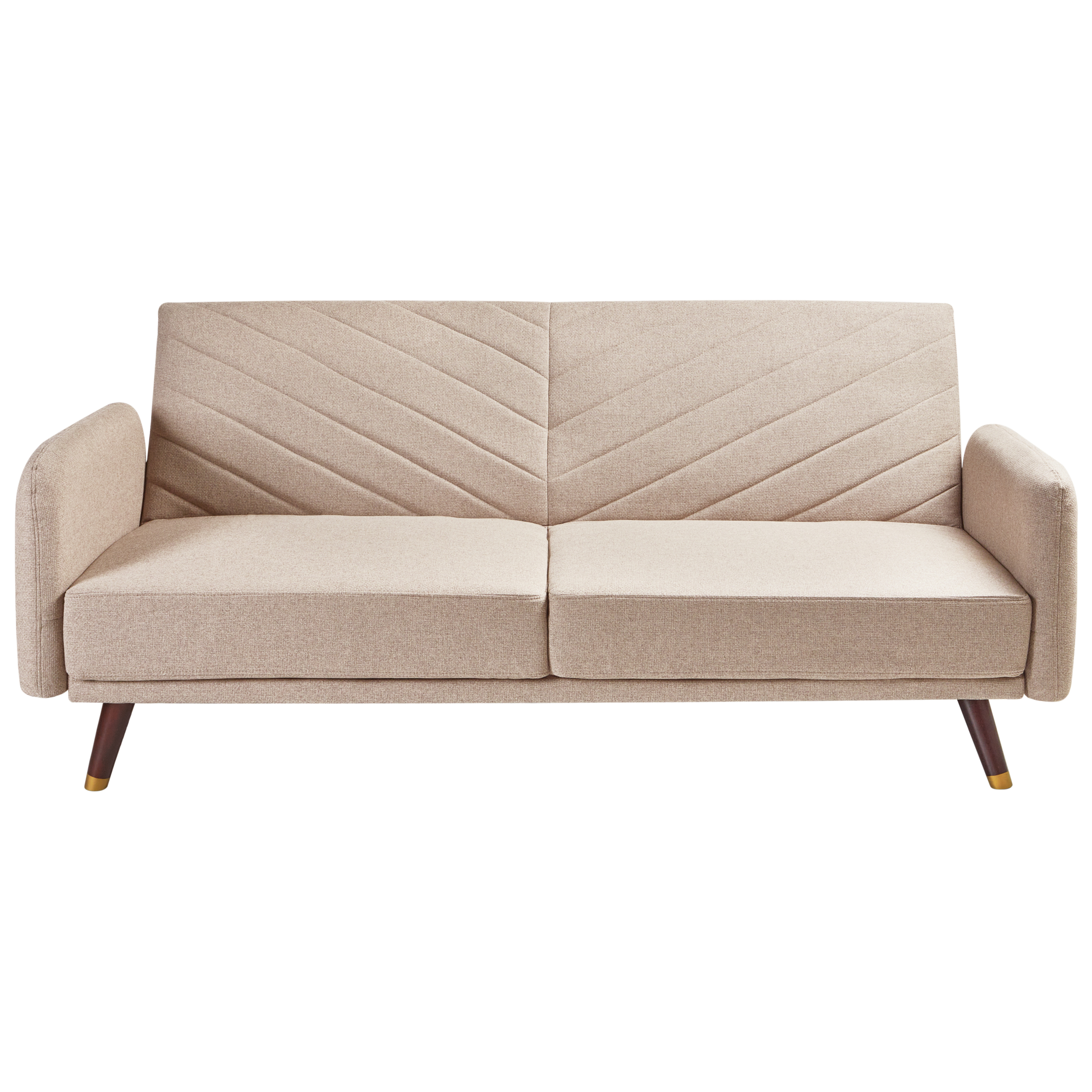 Bäddsoffa 3-sits SENJA Konstlinne Ljusbrun