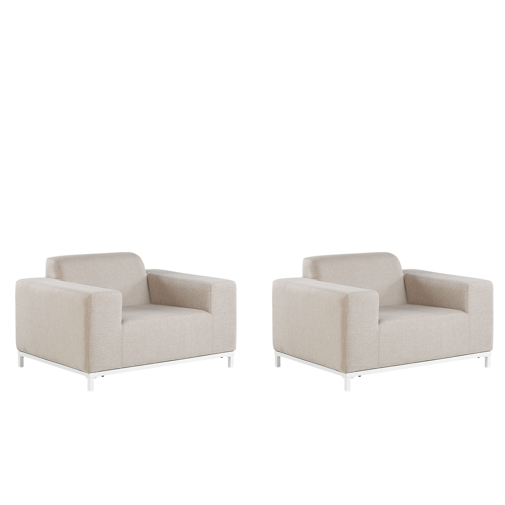 Set med 2 trädgårdsfåtöljer ROVIGO Beige