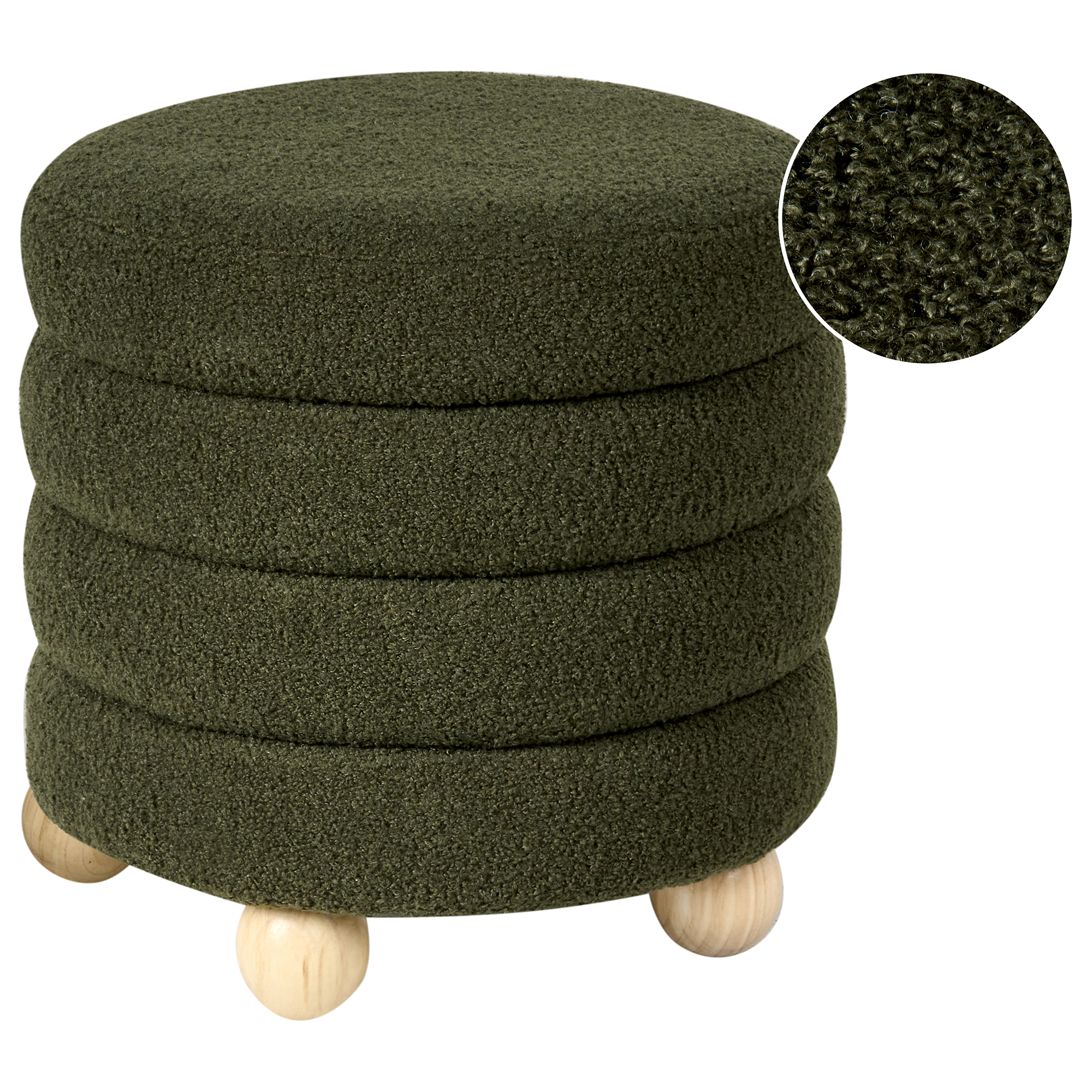 Sittpuff CHILLY Bouclé Grön