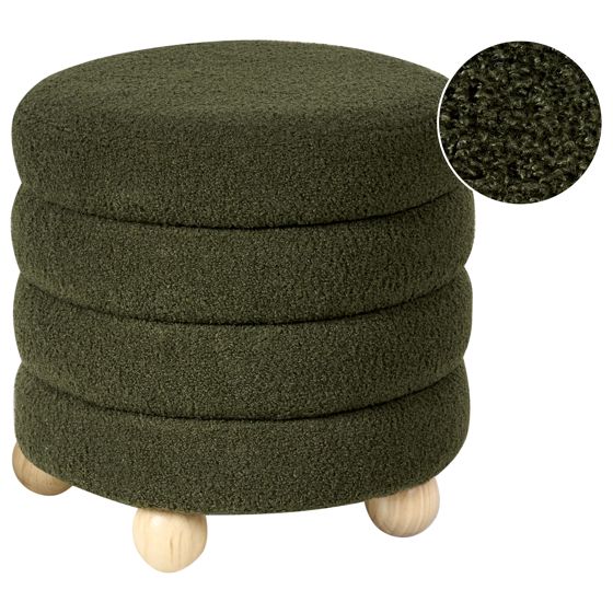 Sittpuff CHILLY Bouclé Grön