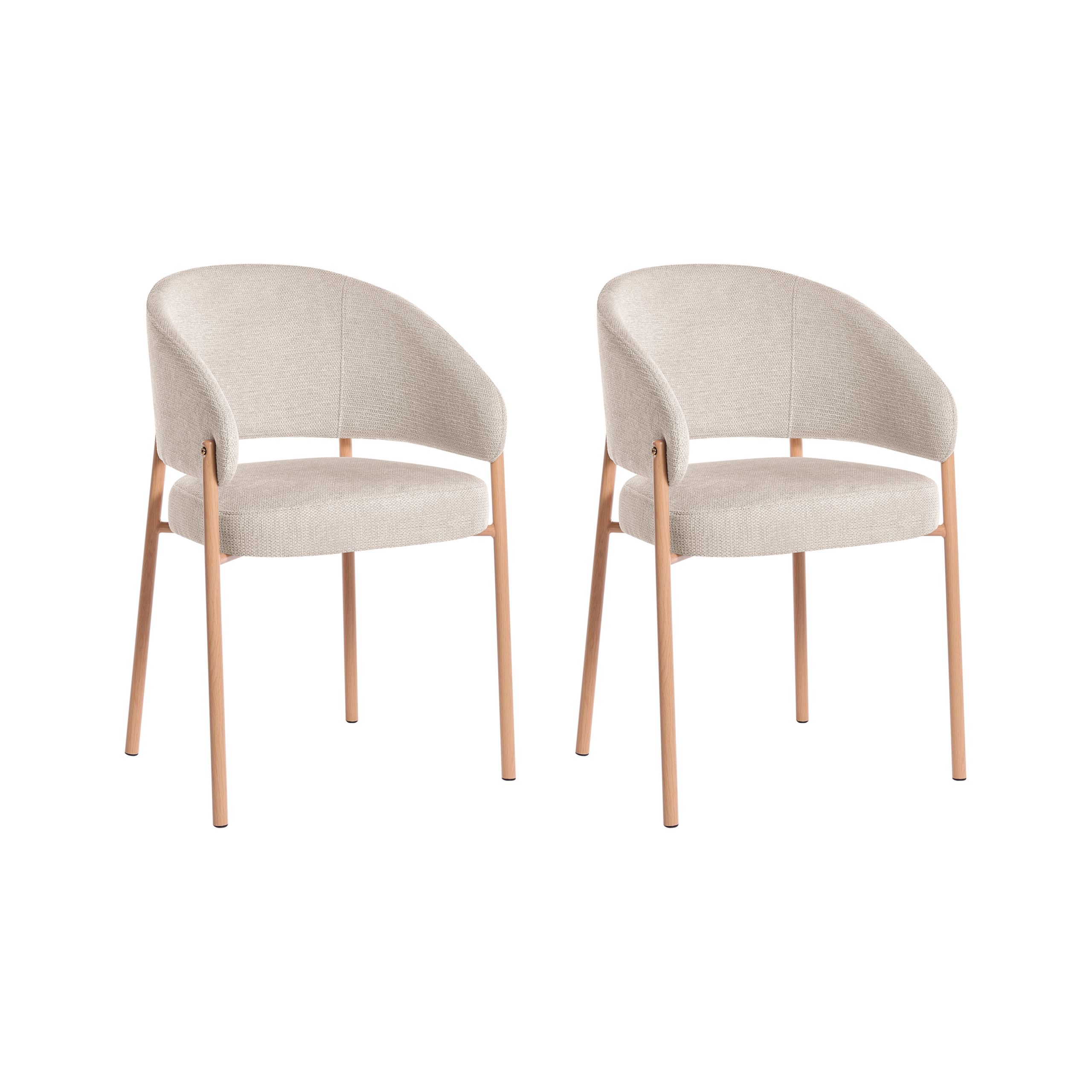 Set med 2 matstolar ZANE Taupe