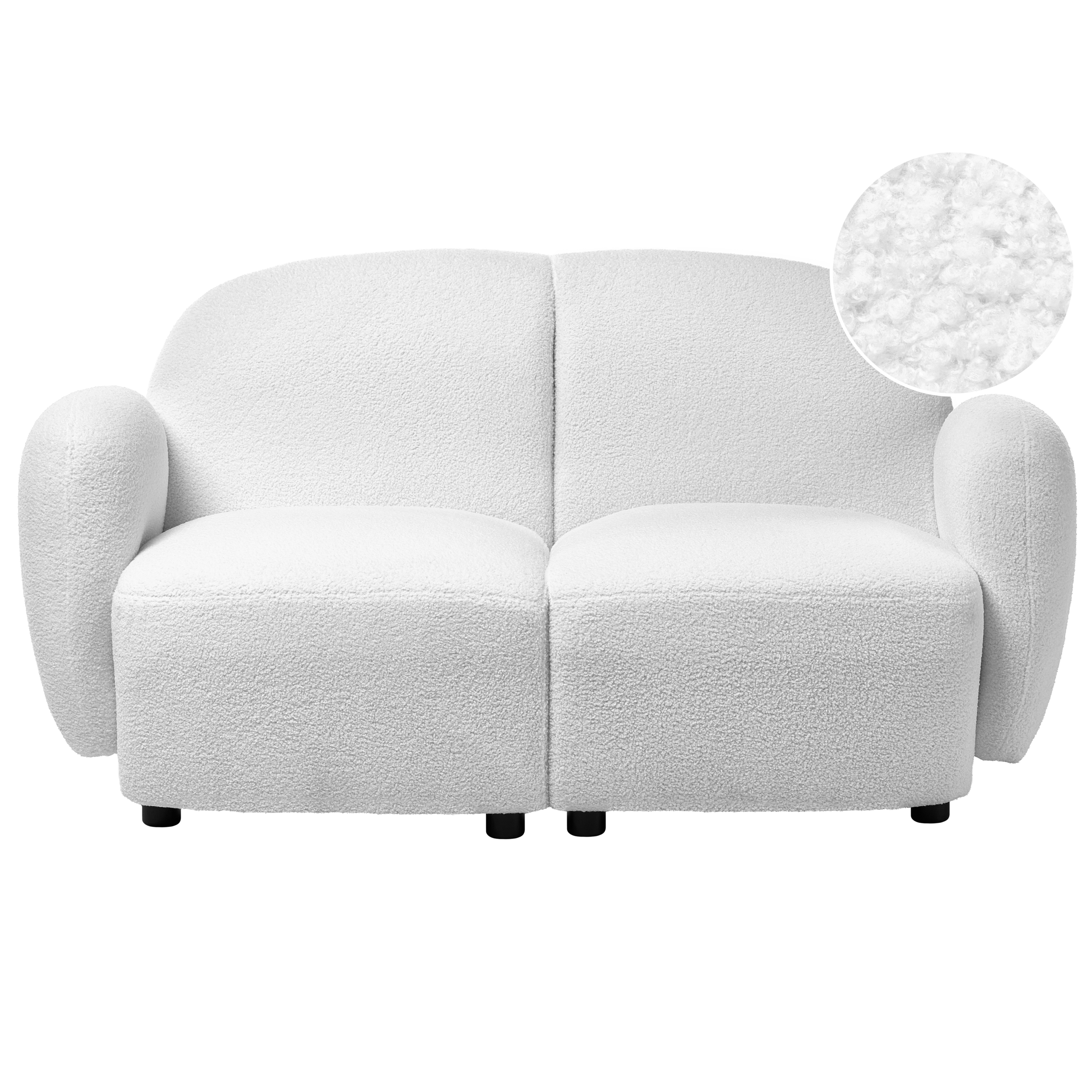 Soffa 2-sits JULE Bouclé Off-White