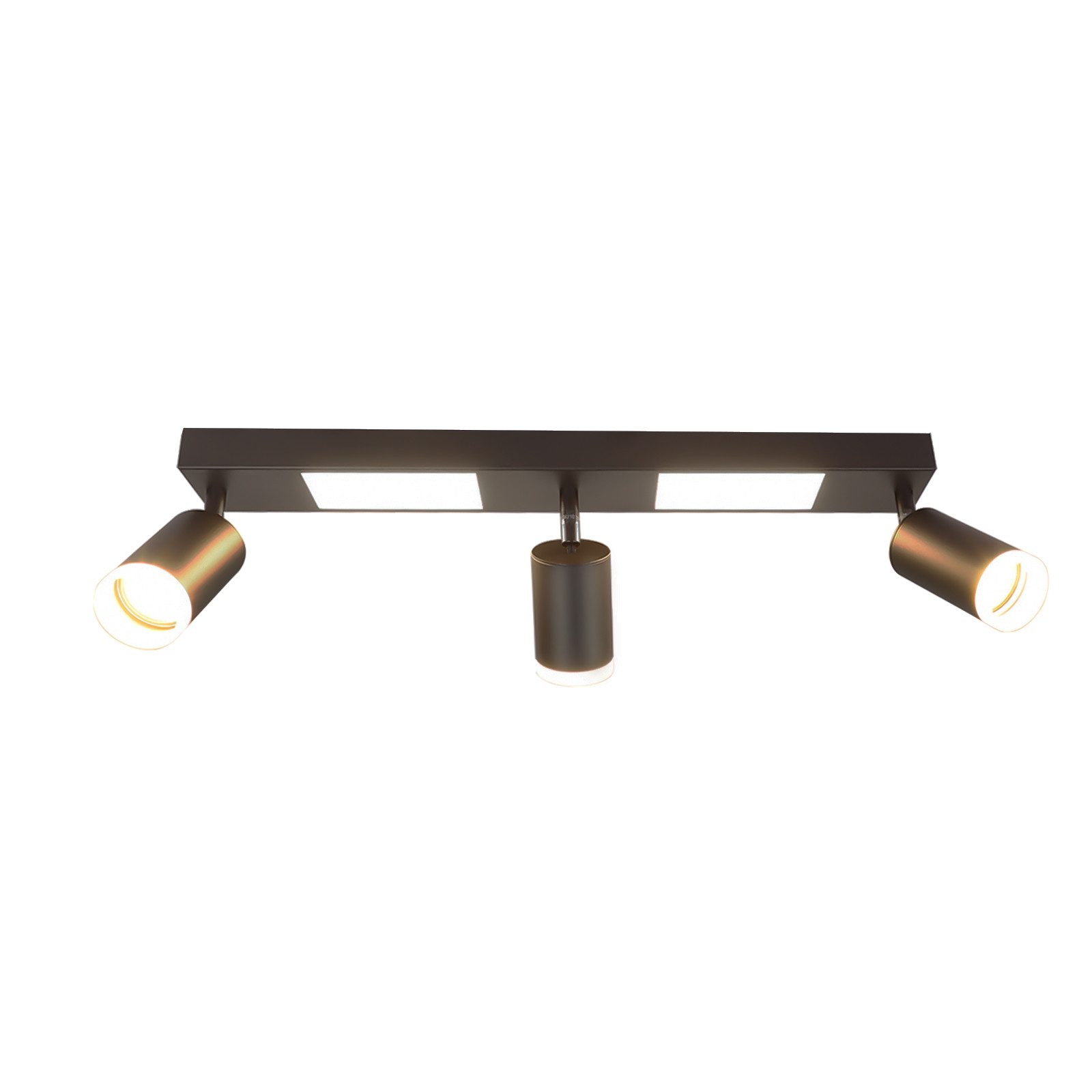 NETTLIFE Takspotlight 3 lampor GU10 för sovrum 3000k 20W kökslampa svart varmvit, justerbar