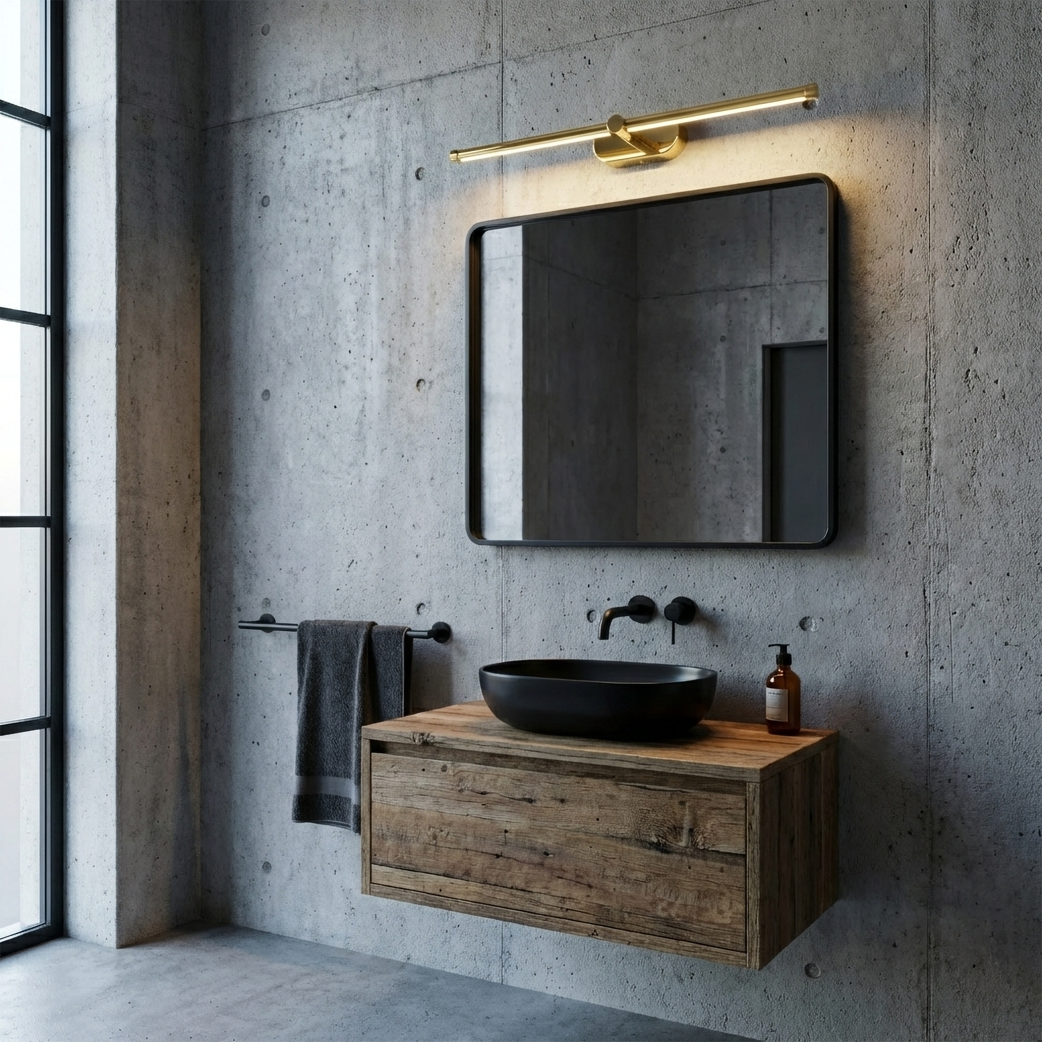 TOOLIGHT vägglampa APP1890-1W 60 cm LED Guld 60x7,5x5cm
