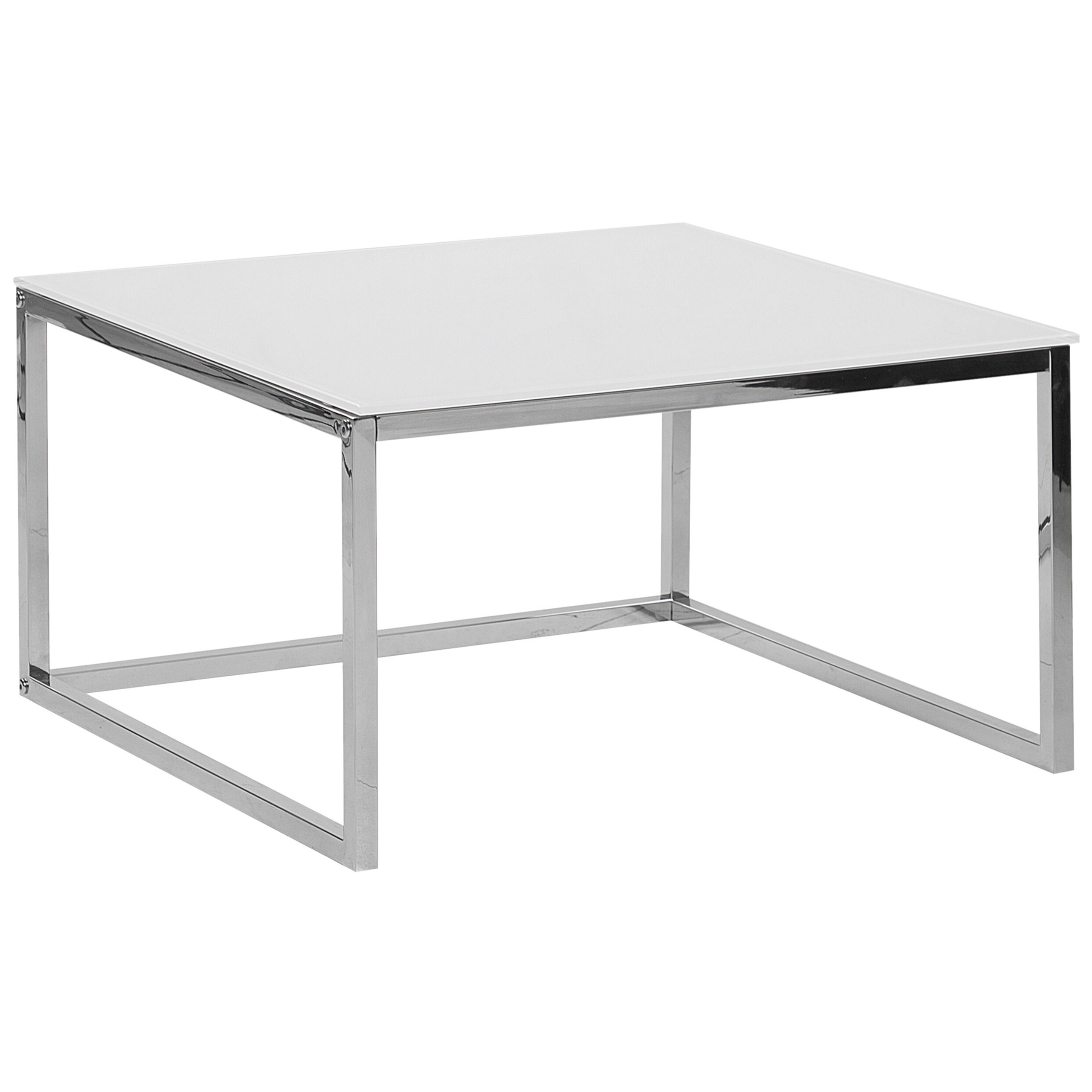 Set med 2 soffbord BREA Härdat glas Vit