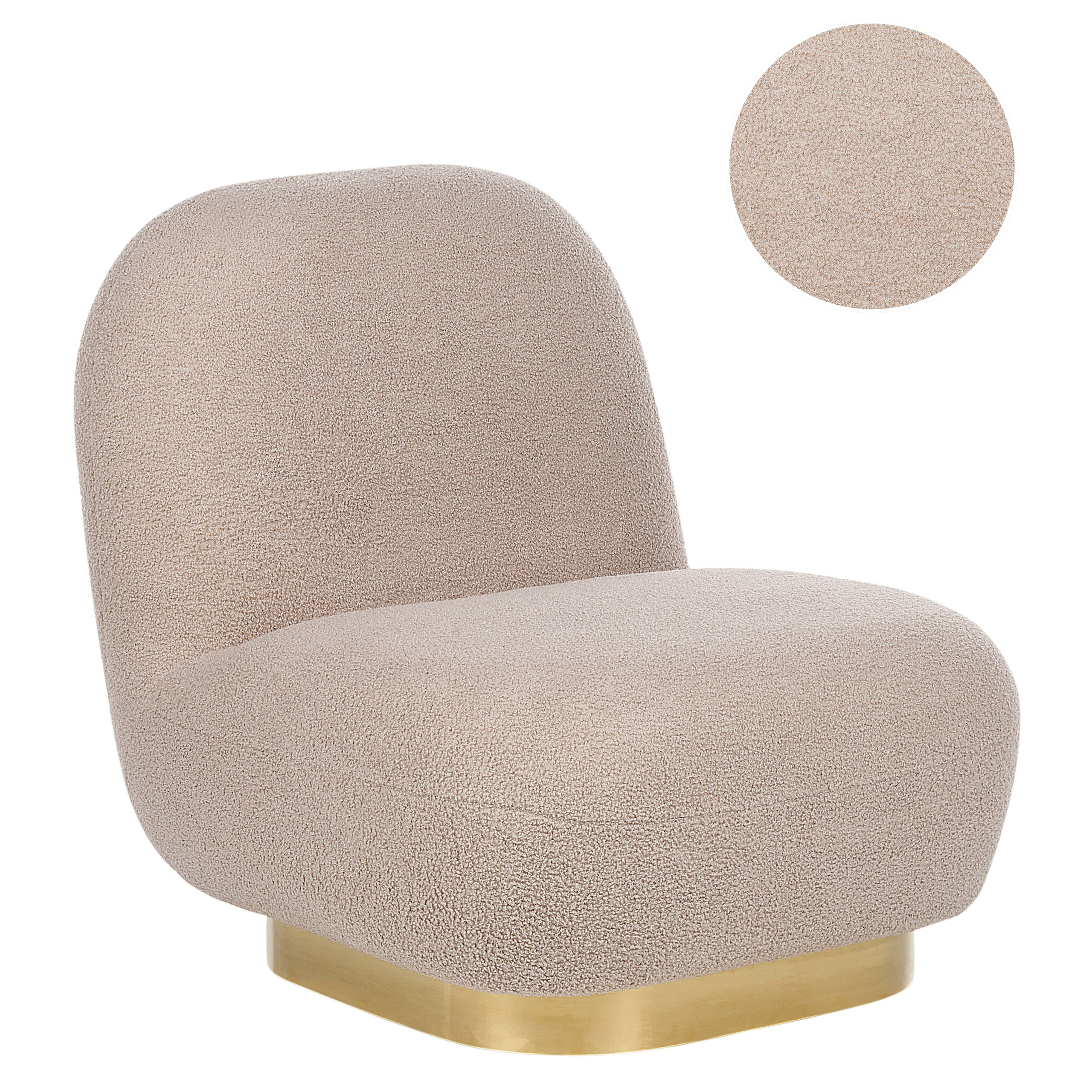 Fåtölj LOVIISA Bouclé Beige